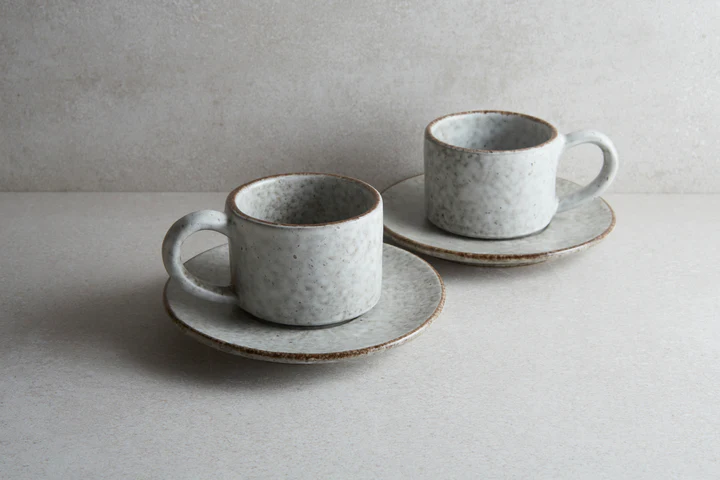 Grey Espresso Cup w Saucer(灰色浓缩咖啡杯带碟)